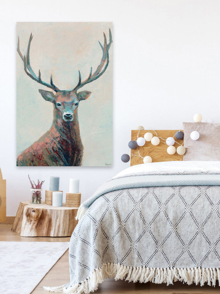 "The Great Reindeer" Painting Print on Wrapped Canvas, 40"x60"