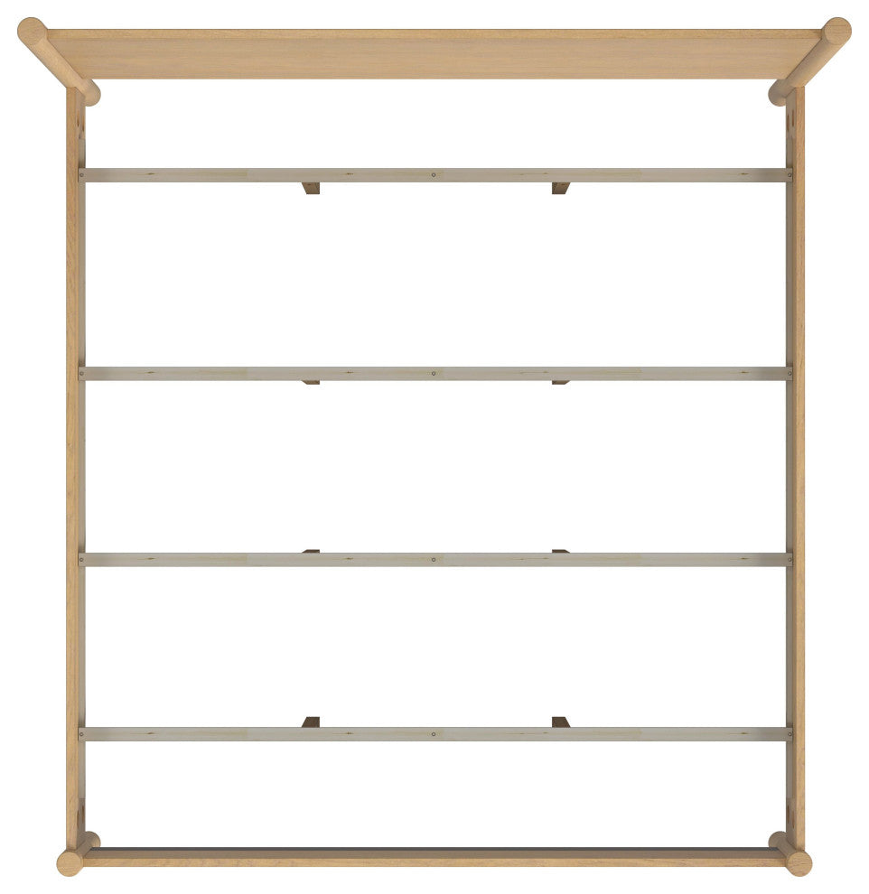 Lennon Rounded Leg Bed, Light Brown, King