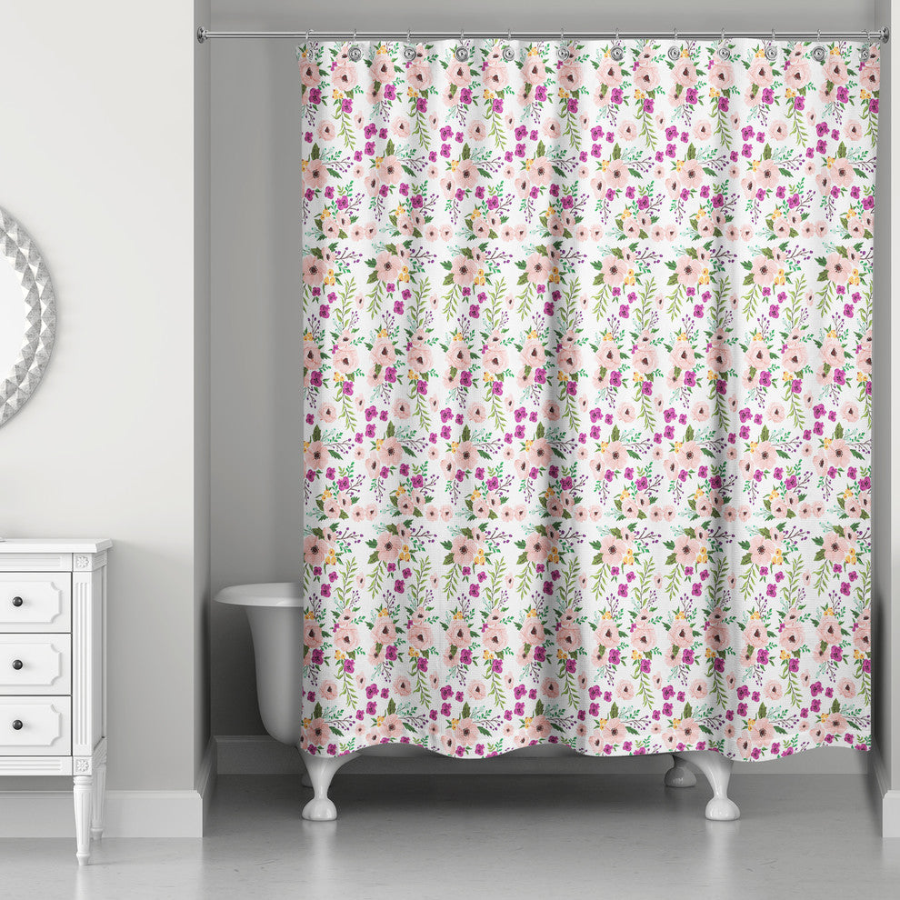 Blooming Florals 71x74 Shower Curtain