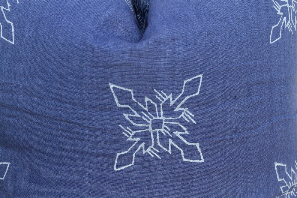 Blue Citlalee Aztec Block Print Pillow