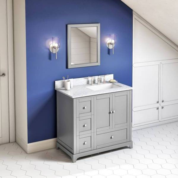 Jeffrey Alexander Addington Contemporary 36" Gray Single Sink Vanity