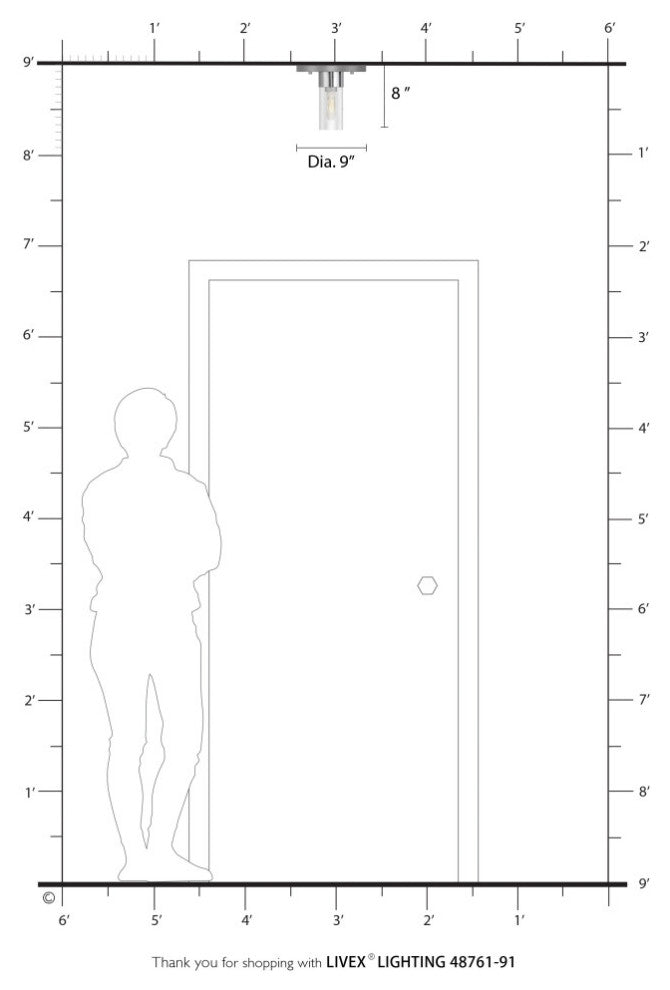 Carson 1 Light Brushed Nickel Flush Mount