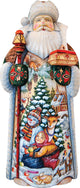 Snow Play Santa, Woodcarved Figurine