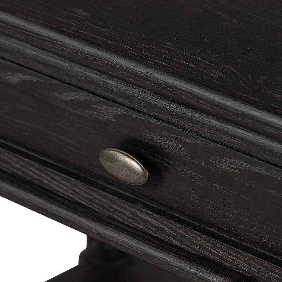 Toulouse Nightstand-Distressed Black