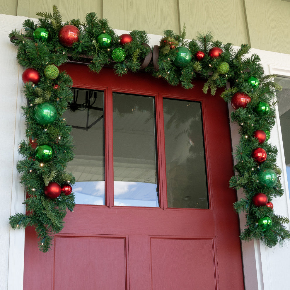 9' Artificial Christmas Garland with Lights, Christmas Cheer