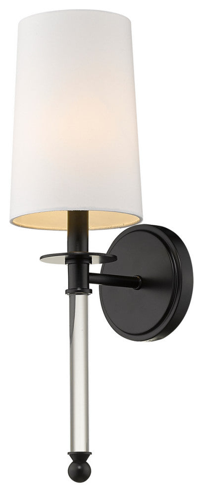 Zlite 808-1S-MB 1-Light Wall Sconce, White