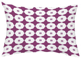 Button Up 14"x20" Abstract Decorative Outdoor Pillow, Purple