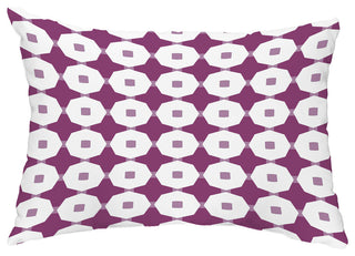 Button Up 14"x20" Abstract Decorative Outdoor Pillow, Purple