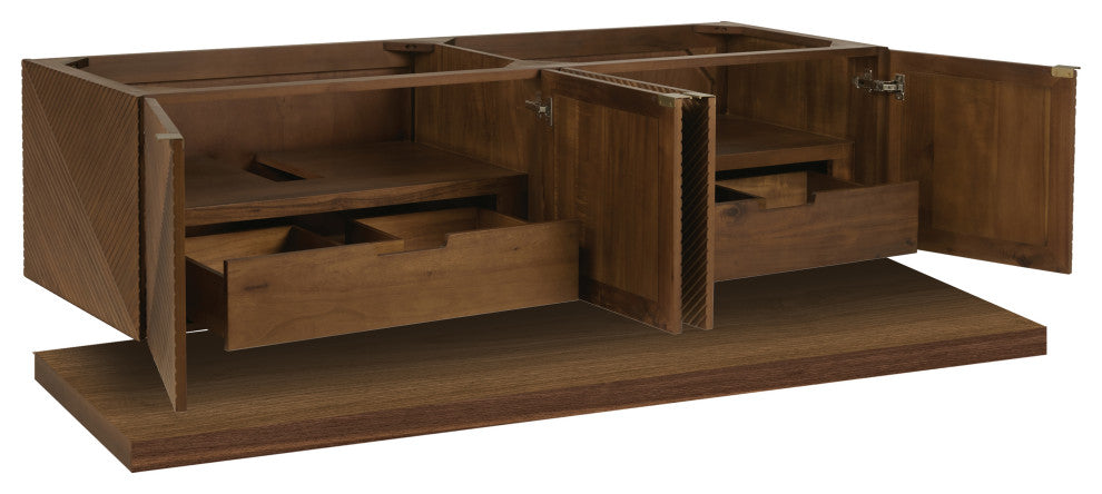 James Martin Marcello Bath Vanity, Chestnut, 72", No Top
