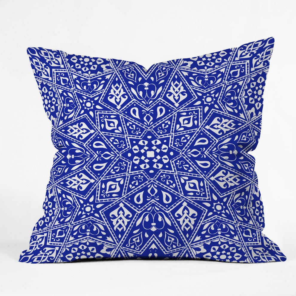 Deny Designs Aimee St Hill Amirah Blue Outdoor Throw Pillow