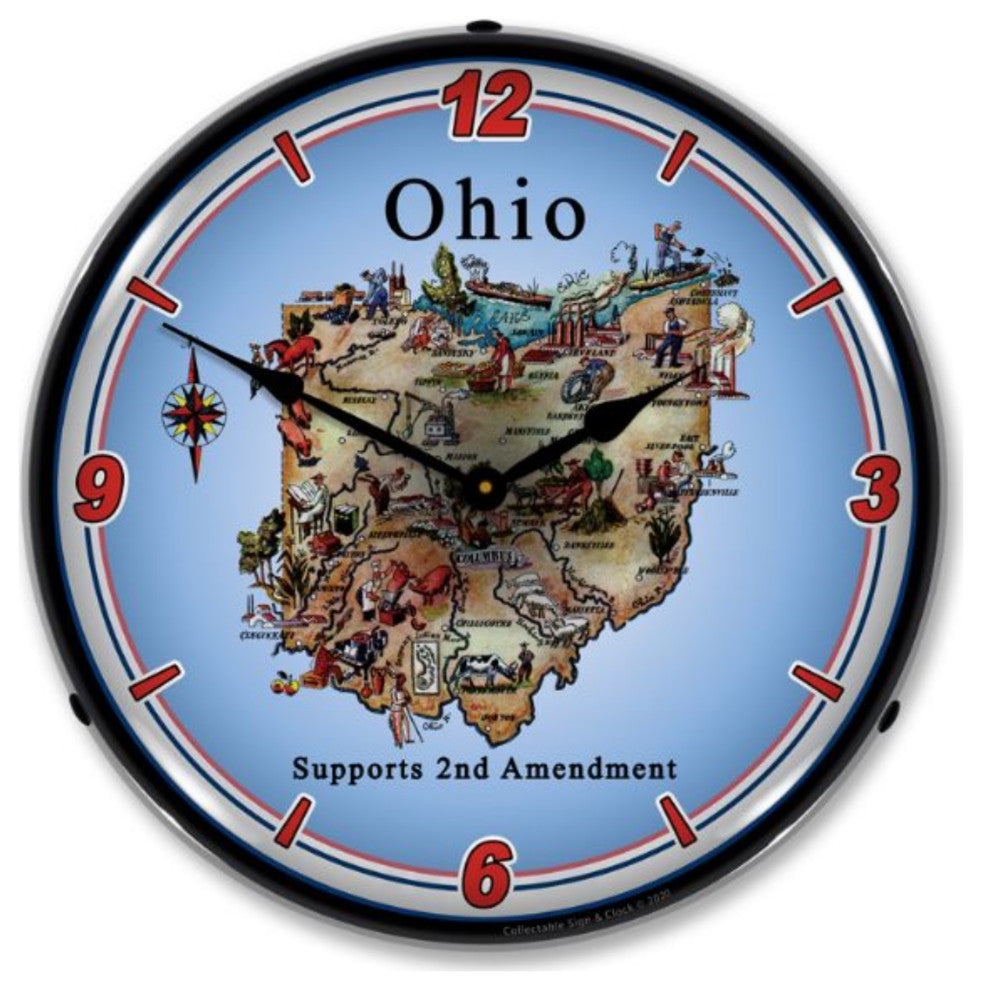 N20031058 Ohio Supports the 2nd Amendment Clock