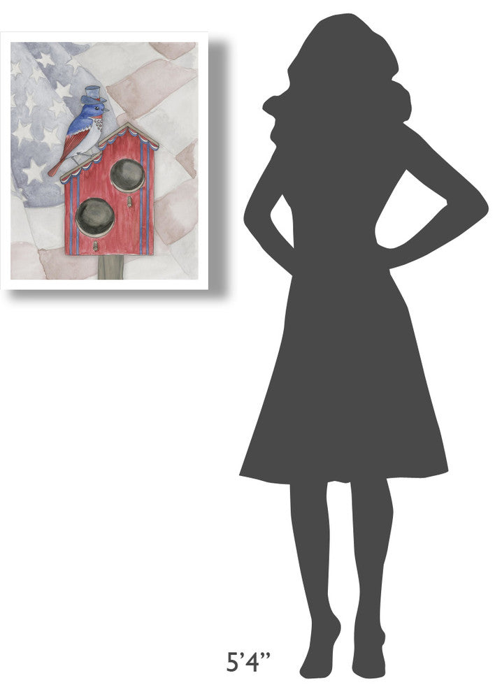 "Americana Birdhouse II" Digital Paper Print by Elyse DeNeige, 22"x26"