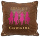 Born to Be a Cowgirl Western Throw Pillow, 18"x18"