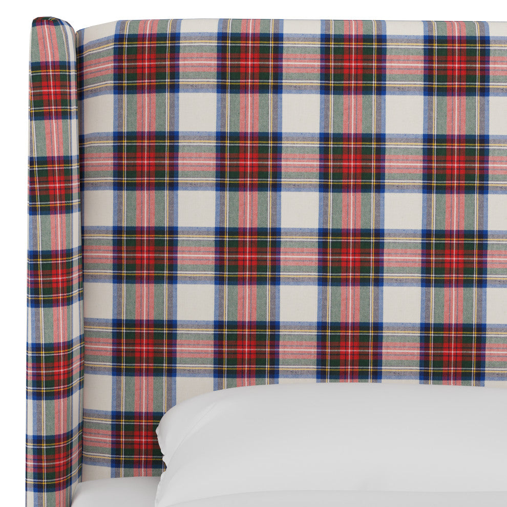 Maxwell California King Wingback Bed, Stewart Dress Multi