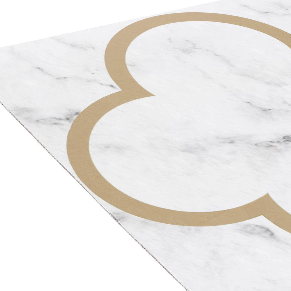 PowerSellerUSA Self-Stick Vinyl Modern Geometric 20-Pcs 1.5mm Thick Tiles 12"