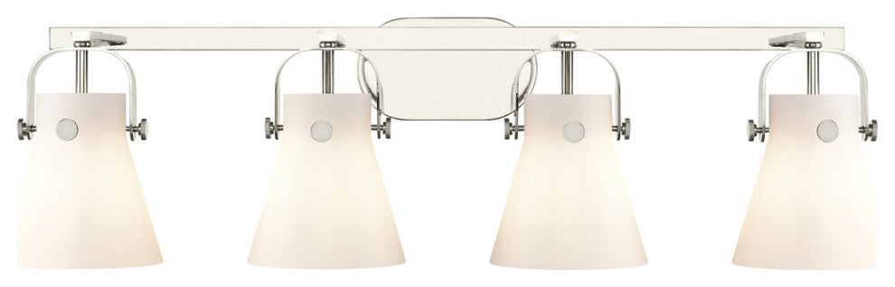 Pilaster Ii Cone 4 37" Bath Vanity-Light Polished Nickel
