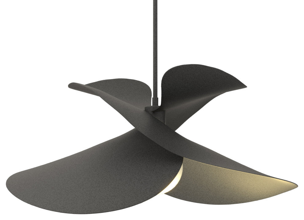 Hibiscus Large Pendant, Natural Iron Finish, Standard Overall Height