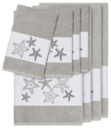 Lydia 8-Piece Embellished Towel Set, Light Gray