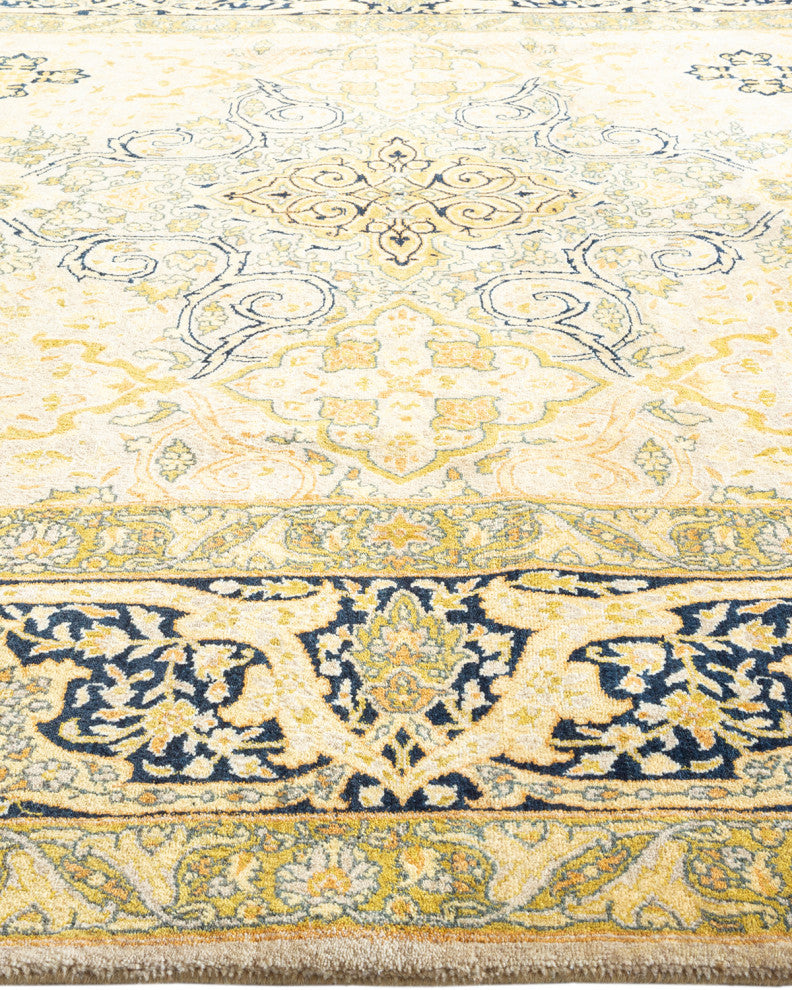Vivian, One-of-a-Kind Hand-Knotted Area Rug Ivory, 6'1"x8'10"