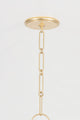 Montclair 40" Wide 6-Light Vintage Gold Leaf Chandelier