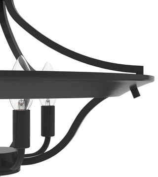 Maple Park Brushed Nickel, Clear Glass 5 Light Linear Cluster Ceiling