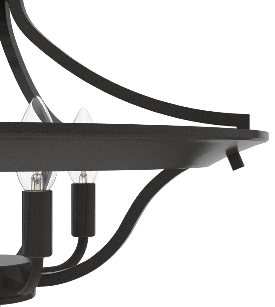 Maple Park Brushed Nickel, Clear Glass 5 Light Linear Cluster Ceiling