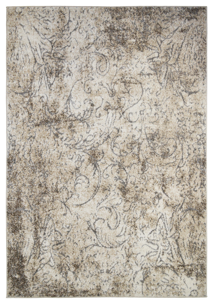 Denver Majestic Cream Transitional Area Rug, 7'10"x9'10"