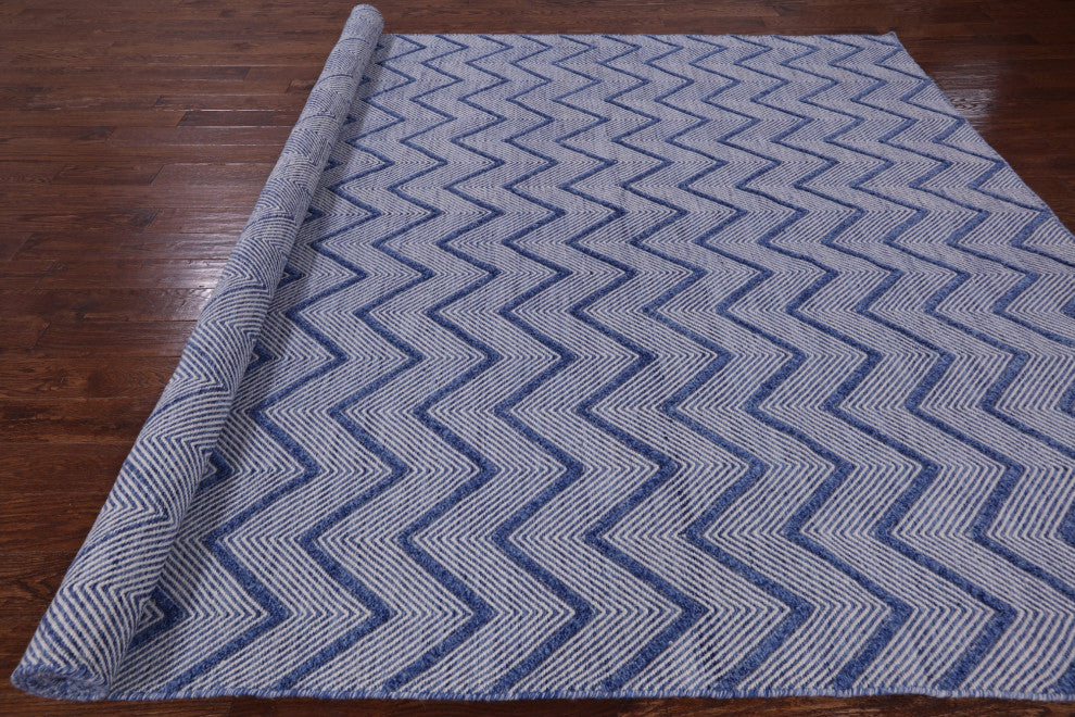9' 1" X 12' 1" Flat Weave Handmade Wool Rug Q4865