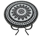 Mosaic Art Collection Accent Table, Black Lily, Single Table