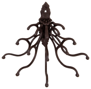 Antique Cast Iron Wall Hooks in Rust Finish