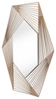 Frame Wall Mirror, Glass, Steel Metal, Gold, Bedroom Living
