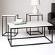3-Piece  Accent Table Set - Faux White Marble