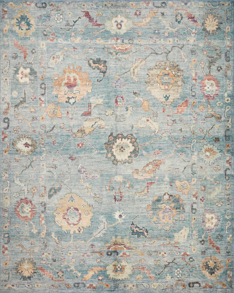 Loloi II Margot Denim / Multi 18" x 18" Sample Rug