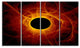 The Eye of God Digital Art, Abstract Wall Art Canvas, 48"x28", 4 Panels