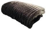 Chocolate Brown Ivory Faux Fur Luxury Throw