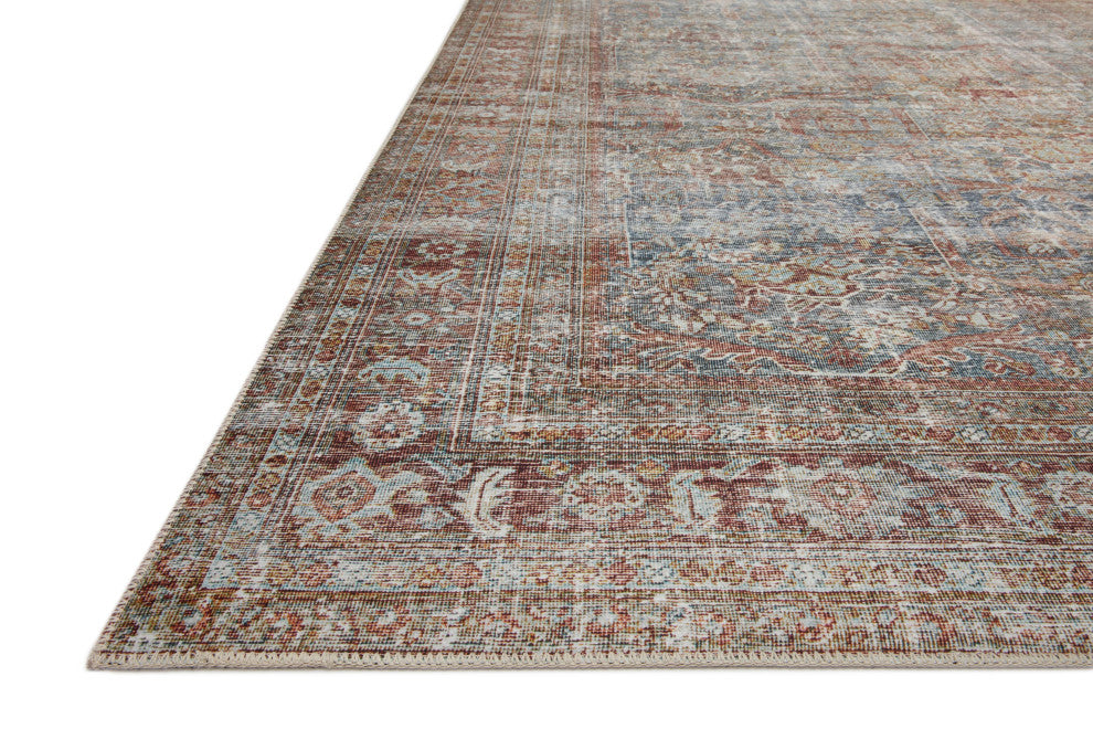 Chris Loves Julia x Loloi Jules Lagoon/Brick 9'-6" x 14' Area Rug