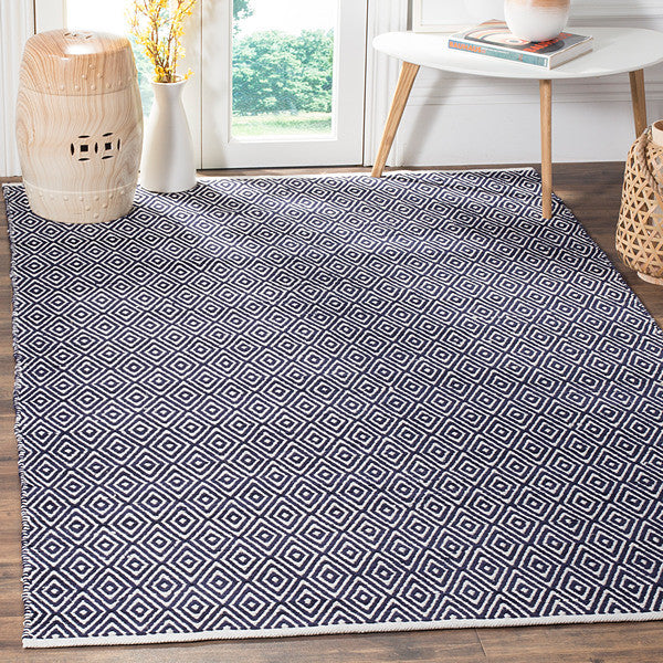 Safavieh Boston Bos682D Rug, Navy, 6'0" X 9'0"