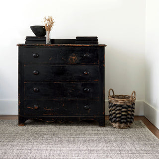 Dash & Albert Marled Black Handwoven Cotton Rug, Black, 4' x 6'