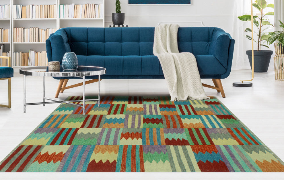 Winchester Kilim Woodrow Gold/Brown Rug, 5'0x6'6