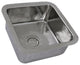 Nantucket Sinks 16.625" Hammered Brass Square Bar Sink, Stainless Steel