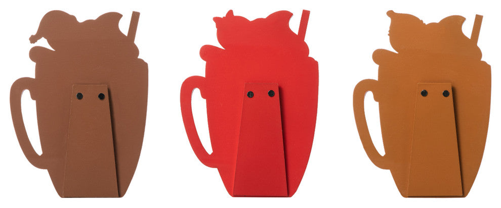 Christmas Gingerbread Man Mug Table Decor, 3-Piece Set