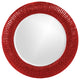 Bergman Glossy Round Mirror, Red