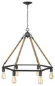 Holden 6-Light Antique Gray Wagon Wheel Chandelier