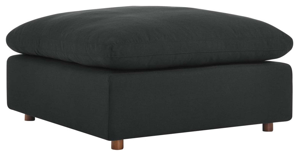 Commix Down Filled Overstuffed Sectional Sofa - Black