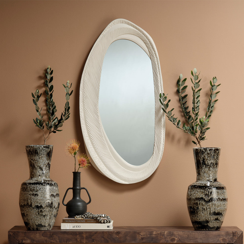 Denali Resin Organic Oval Wall Mirror