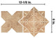 SomerTile Tech Land Star Fire Temple/Cross Fire 6" x 12-1/8" Floor and Wall Tile