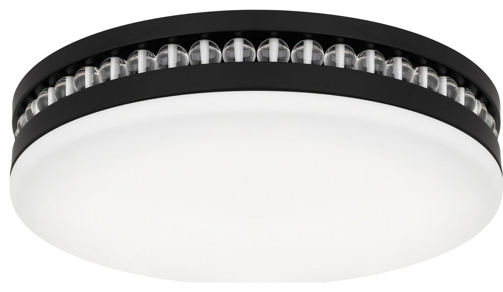 Quoizel QFL6785 Carey 16"W LED Flush Mount Drum Ceiling Fixture - Matte Black