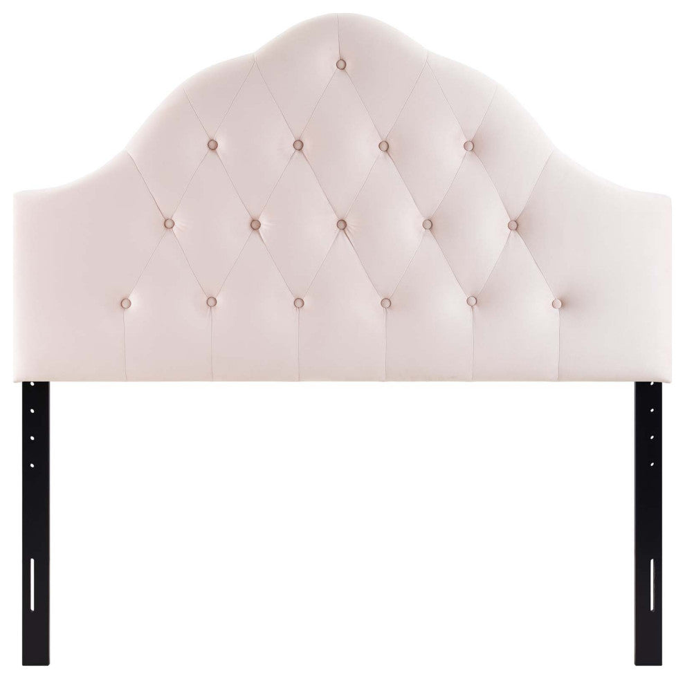 Sovereign Queen Diamond Tufted Performance Velvet Headboard