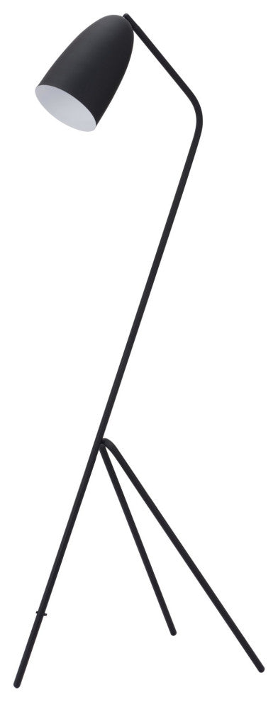 Floor Lamp Light, Steel Metal, Black, Kitchen Lounge Bistro Lobby Hospitality