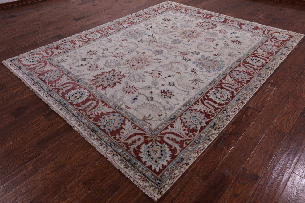 8' 1" X 10' 1" Persian Tabriz Handmade Wool Rug - Q16035